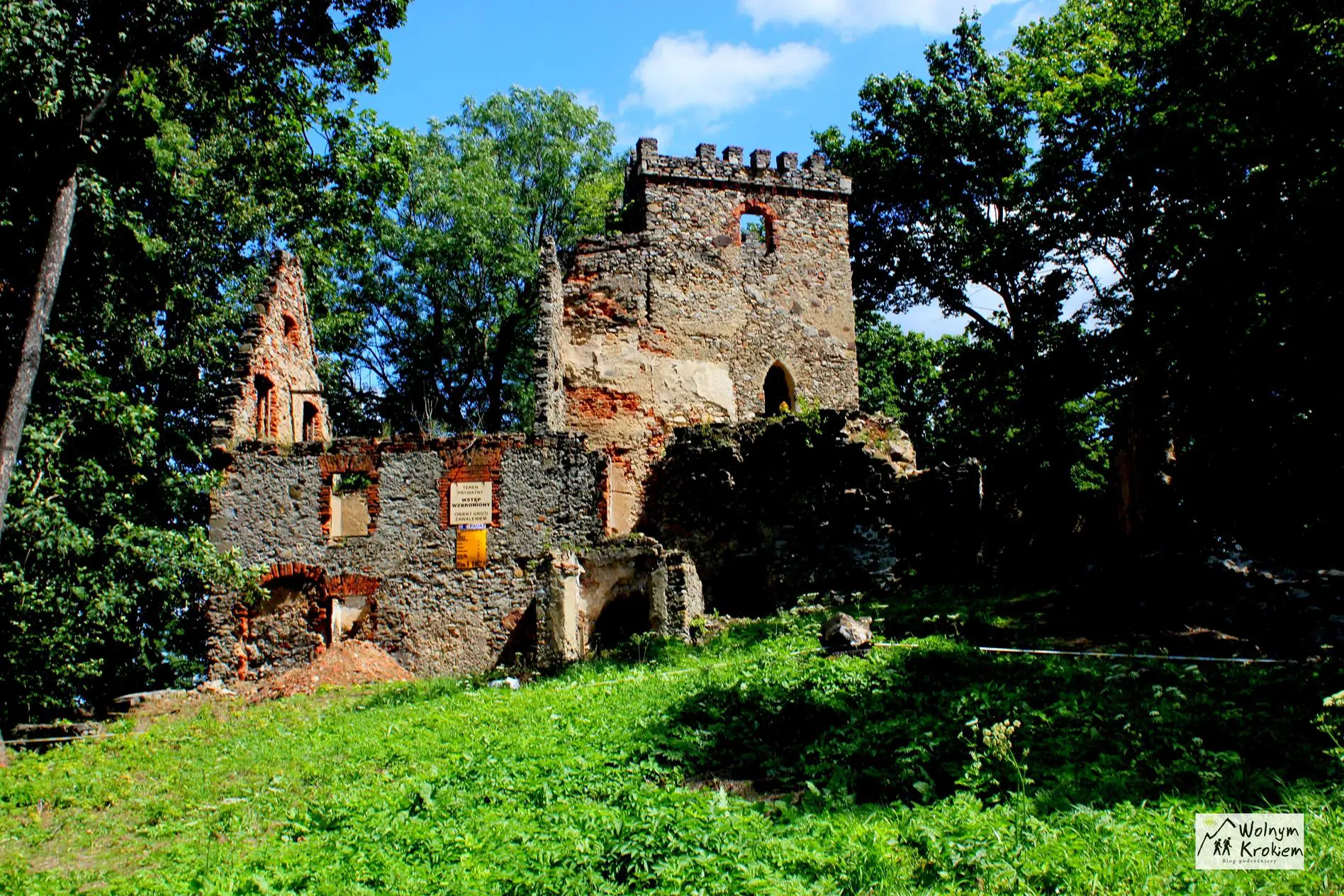 Ruiny zamku w Lipie na Dolnym Śląsku