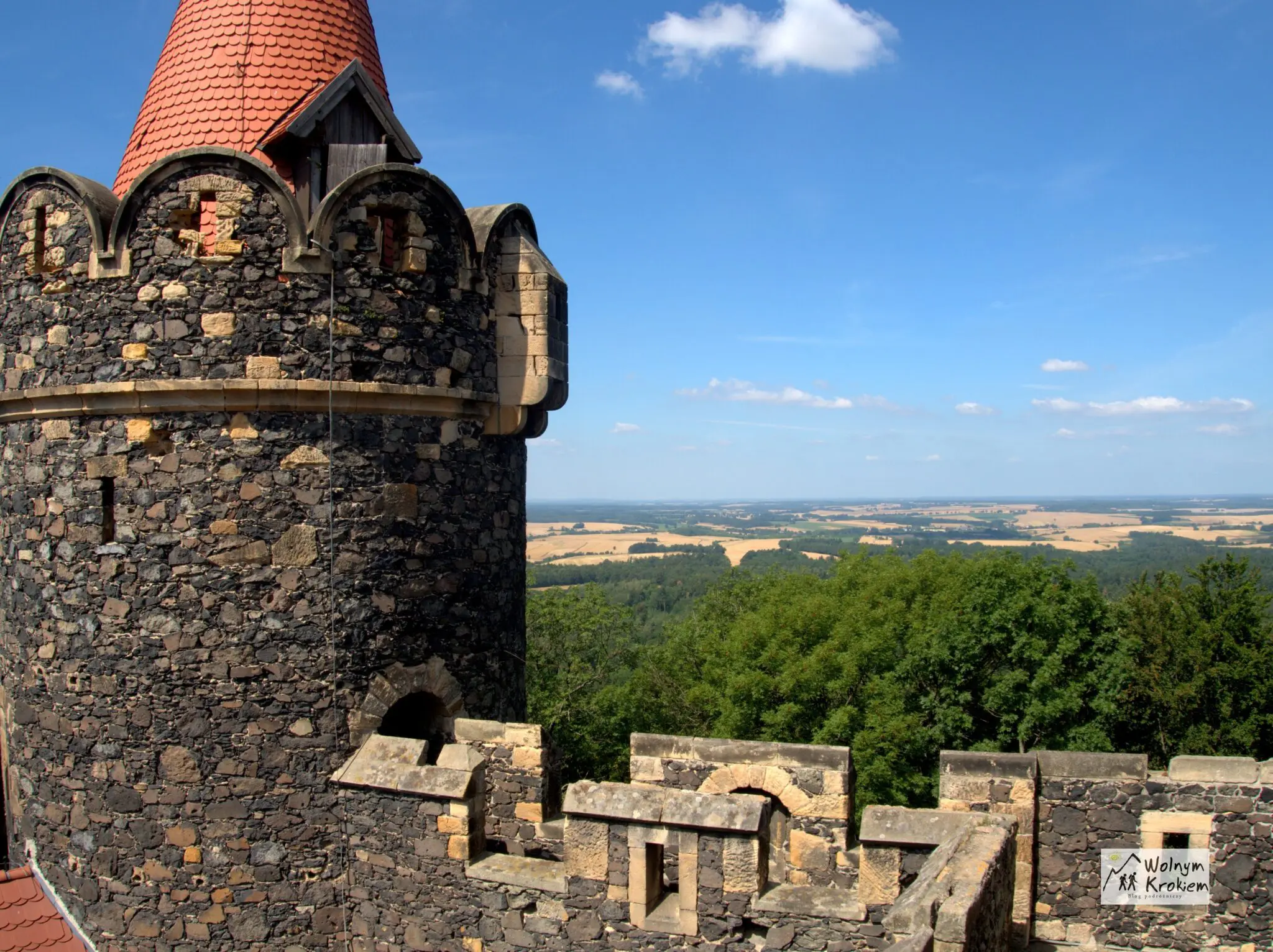 Zamek Grodziec widok z murów