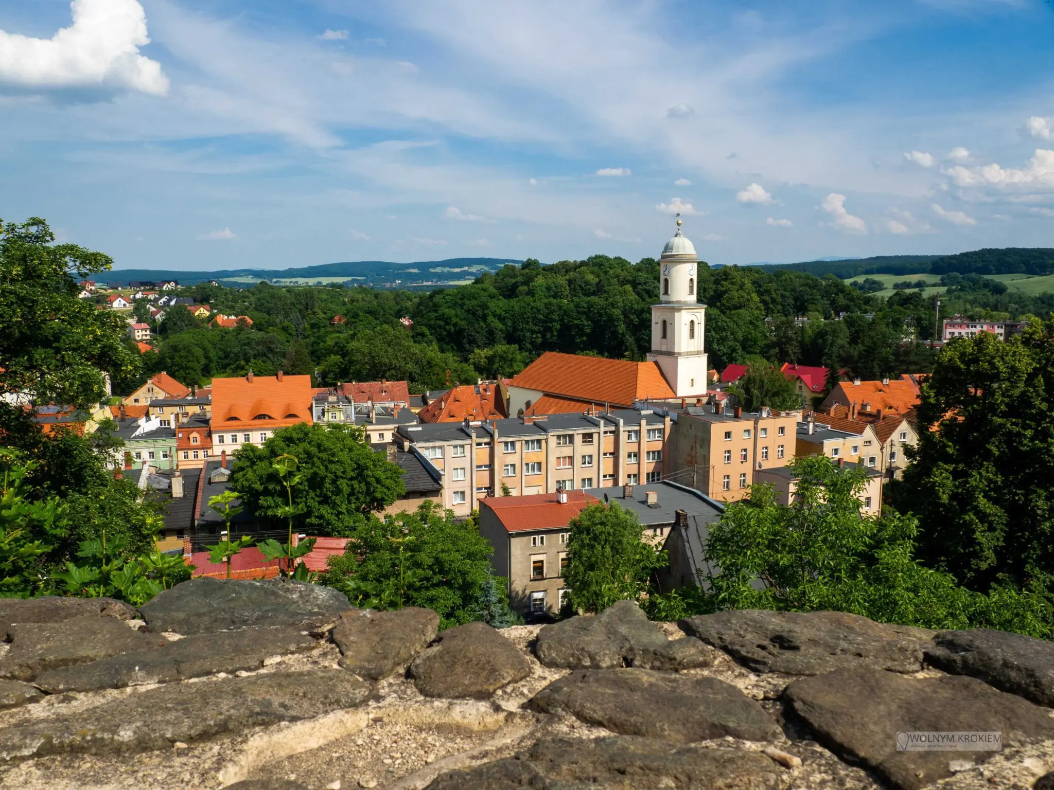 Bolków widok z zamku Bolków